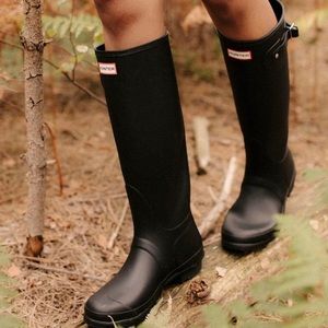 Matte black Hunter boots